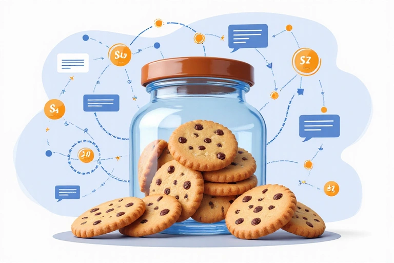 Cookies in a jar, representing data collection and website functionality